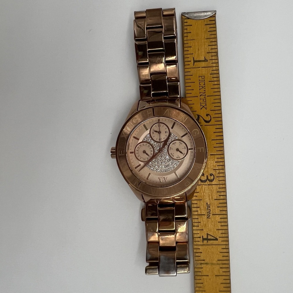 Armani Exchange AX5153 Rose Gold Crystal Dial Watch – New Battery‎ – Working - Picture 7 of 7